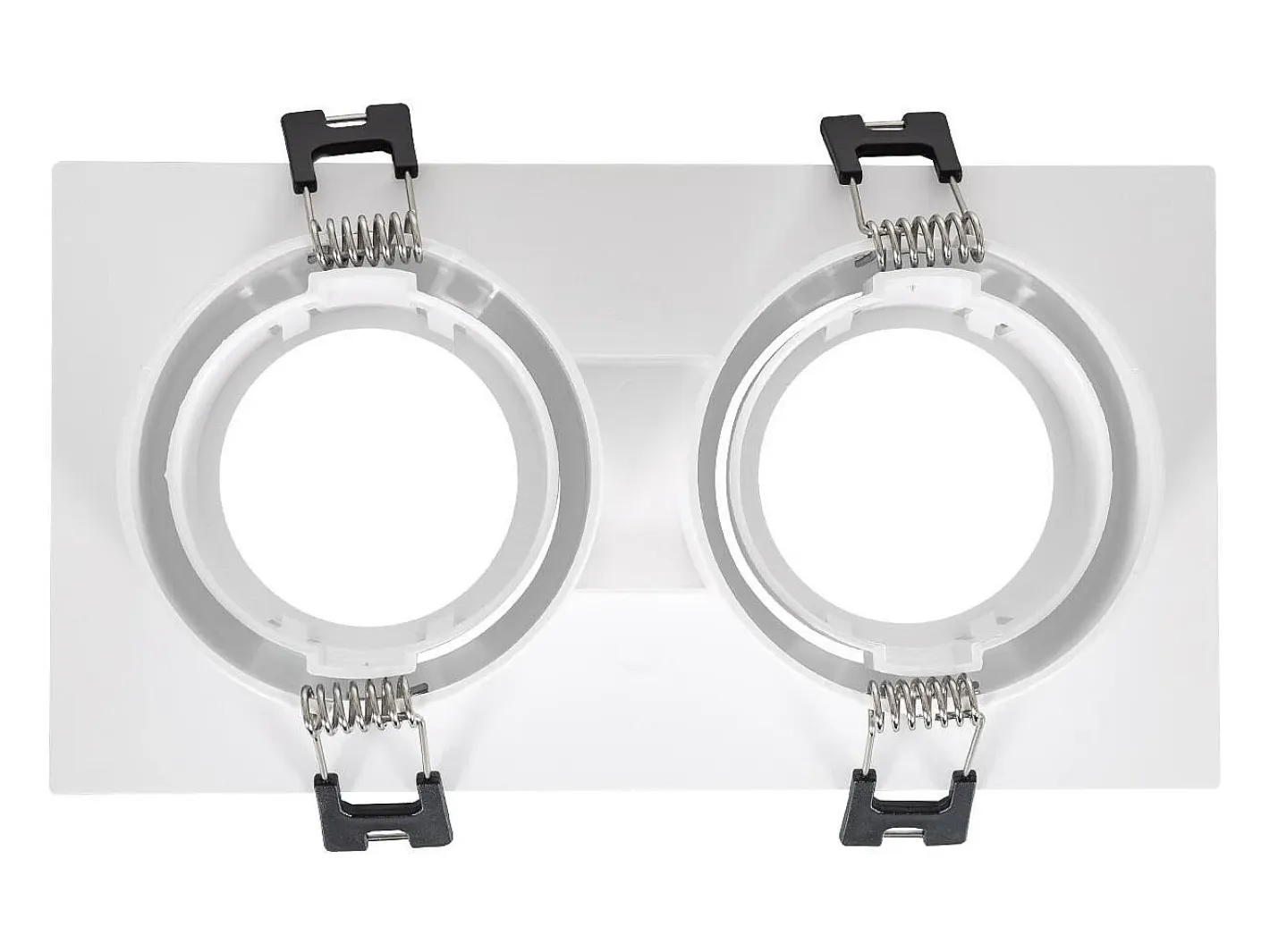 Ledkia Iluminación Exterior-Foco Downlight Cuadrado Basculante GU10 6W Corte 75x150 mm PC No Flicker 3000K Cálido Blanco