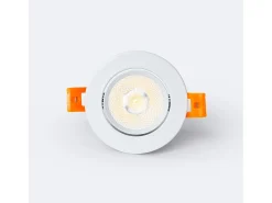 Ledkia Iluminación Exterior-Foco Downlight LED 7W Circular COB CRI90 Corte Ø 70 mm No Flicker 2700K Blanco Cálido Transparente