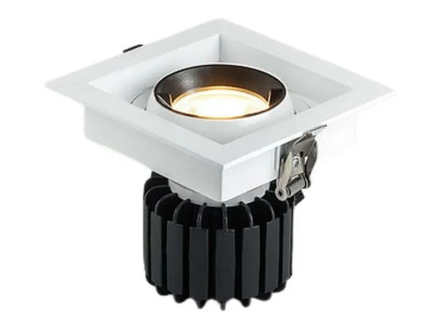 Ledkia Iluminación Exterior-Foco Downlight LED 12W COB Direccionable 360º Cuadrado Corte 100x100 mm CRI90 Expert Color No Flicker No Flicker 4000K Neutro Blanco
