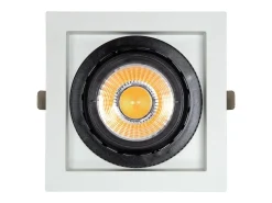 Best Ledkia Foco Downlight LED 18W COB Direccionable 360º Cuadrado Corte 125x125 mm CRI90 Expert Color No Flicker No Flicker 3000K Cálido Blanco