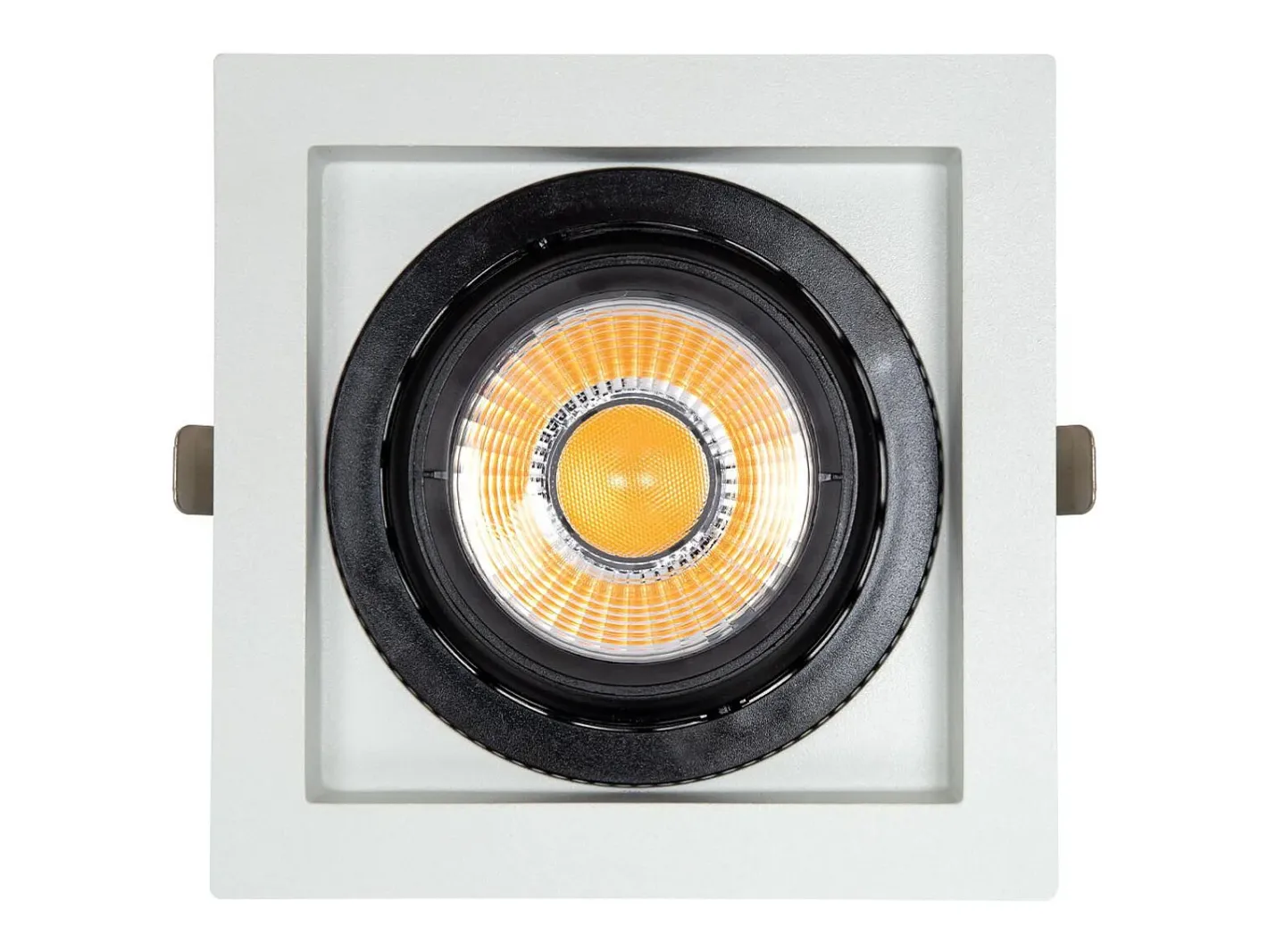 Best Ledkia Foco Downlight LED 18W COB Direccionable 360º Cuadrado Corte 125x125 mm CRI90 Expert Color No Flicker No Flicker 3000K Cálido Blanco