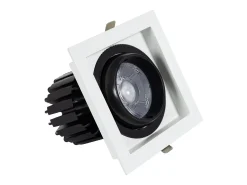 Best Ledkia Foco Downlight LED 18W COB Direccionable 360º Cuadrado Corte 125x125 mm CRI90 Expert Color No Flicker No Flicker 3000K Cálido Blanco