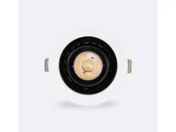 Ledkia Foco Downlight LED 7W COB Direccionable 360º Circular Corte Ø 80 mm CRI90 Expert Color No Flicker No Flicker 2700K Cálido Blanco Best