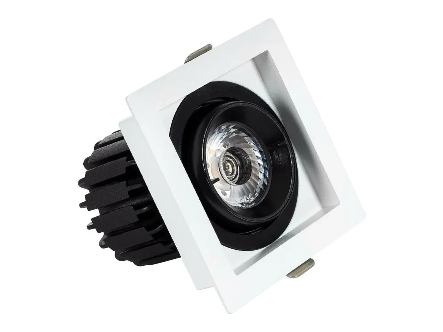 Discount Ledkia Foco Downlight LED 7W COB Direccionable 360º Cuadrado Corte 82x82 mm CRI90 Expert Color No Flicker No Flicker 3000K Cálido Blanco