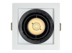 Best Ledkia Foco Downlight LED 7W COB Direccionable 360º Cuadrado Corte 82x82 mm CRI90 Expert Color No Flicker No Flicker 4000K Neutro Blanco