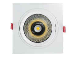 Ledkia Foco Downlight LED 15W Cuadrado Madison Corte Ø 115 mm 3000K Cálido Blanco Best