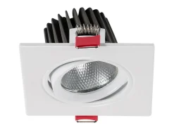 New Ledkia Foco Downlight LED 5W Cuadrado Madison Corte Ø 75 mm 3000K Blanco Cálido Transparente
