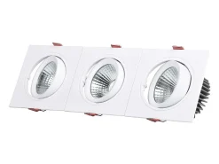 Discount Ledkia Foco Downlight LED 15W Rectangular Madison Corte 255x75 mm 3000K Blanco Cálido Transparente