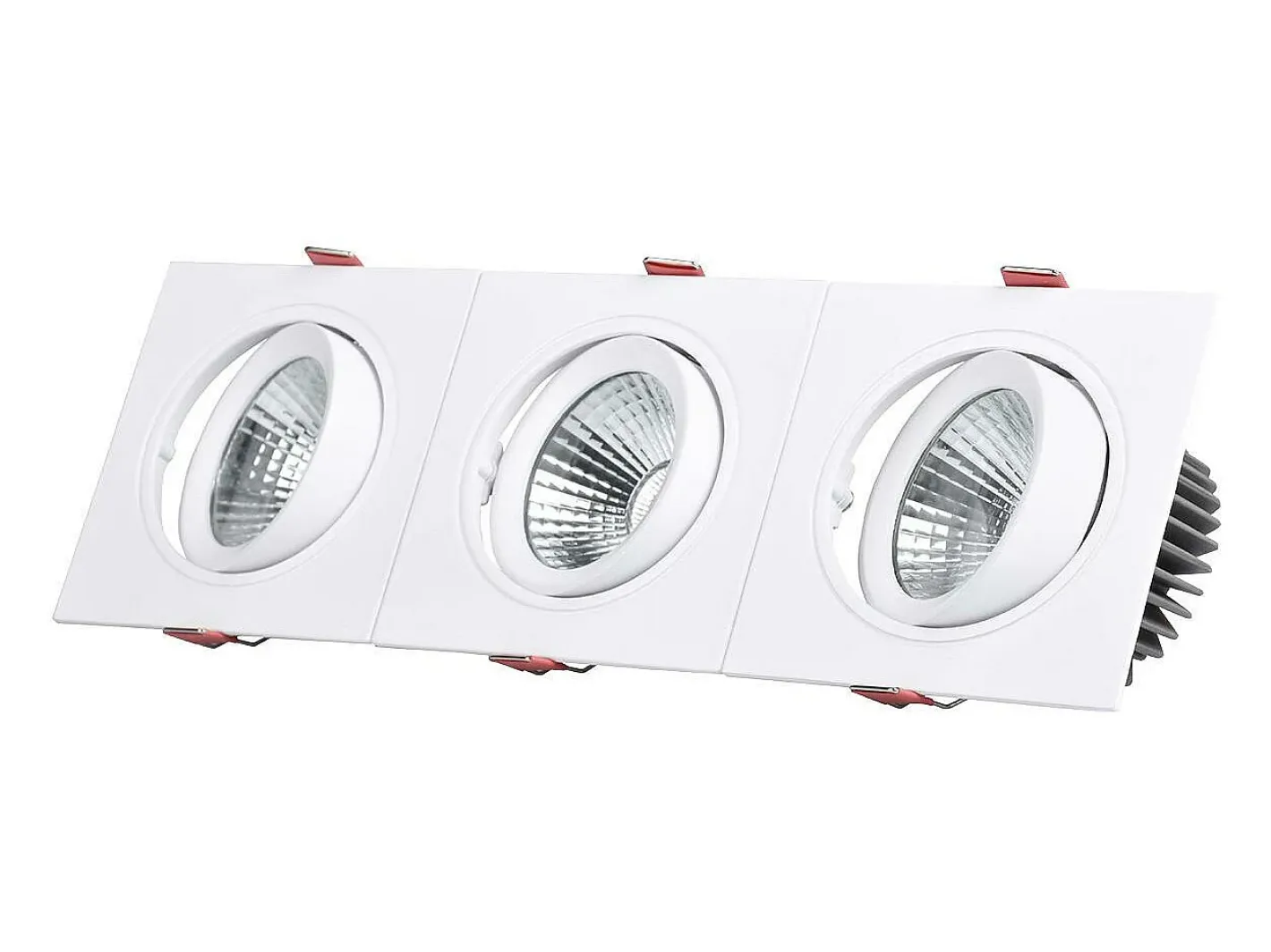 Discount Ledkia Foco Downlight LED 15W Rectangular Madison Corte 255x75 mm 3000K Blanco Cálido Transparente