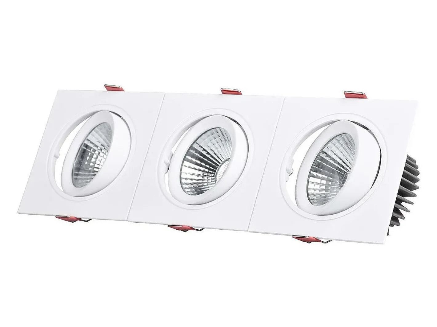 Ledkia Foco Downlight LED 15W Rectangular Madison Corte 255x75 mm 4000K Blanco Neutro Transparente New