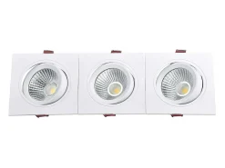 Ledkia Foco Downlight LED 15W Rectangular Madison Corte 255x75 mm 4000K Blanco Neutro Transparente New