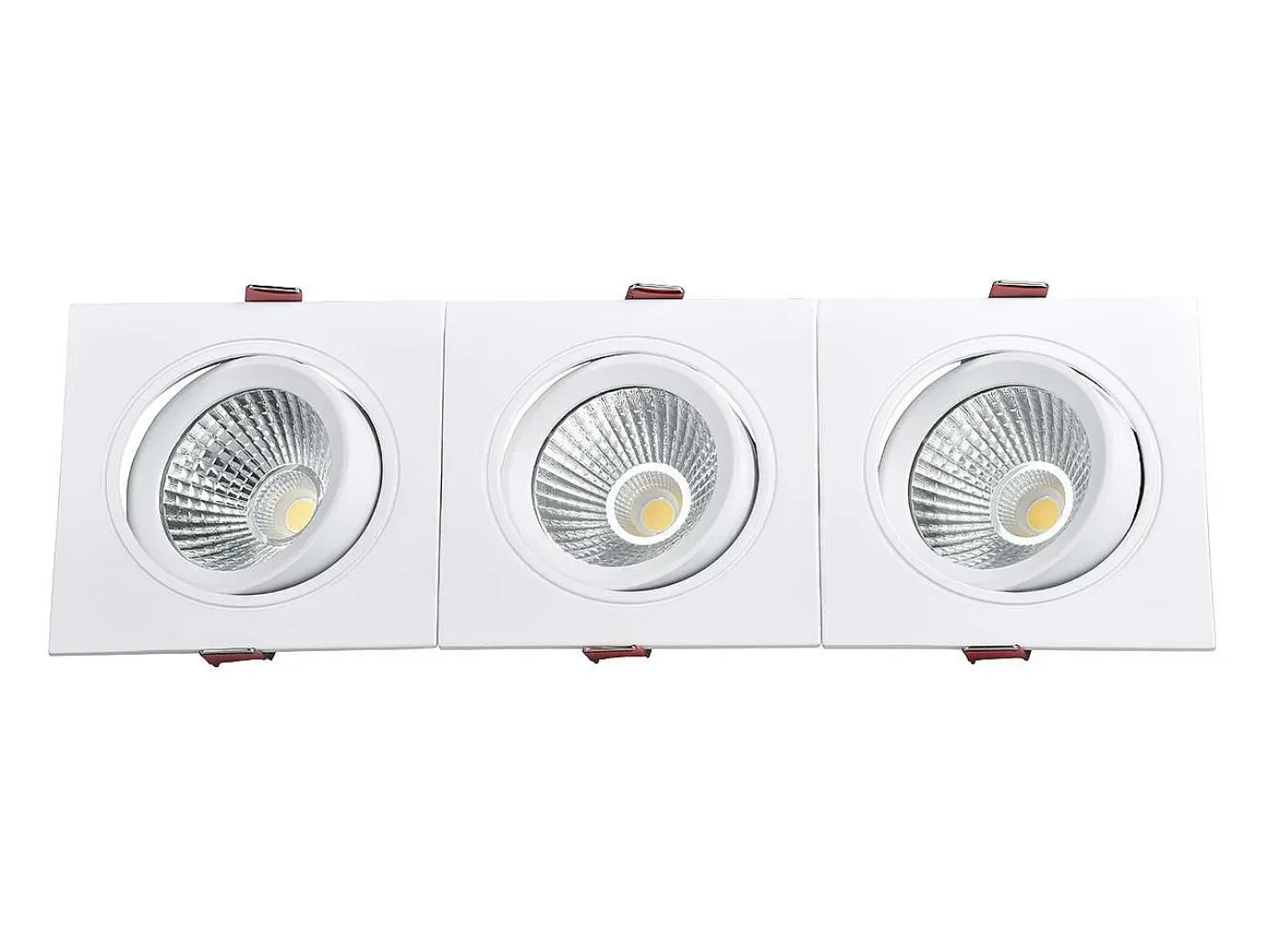 Ledkia Foco Downlight LED 15W Rectangular Madison Corte 255x75 mm 4000K Blanco Neutro Transparente New