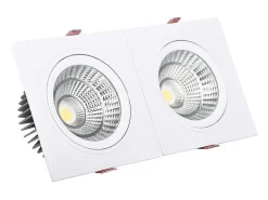 Outlet Ledkia Foco Downlight LED 10W Rectangular Madison Corte 165x75 mm 4000K Blanco Neutro Transparente