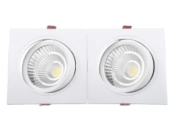 Outlet Ledkia Foco Downlight LED 10W Rectangular Madison Corte 165x75 mm 4000K Blanco Neutro Transparente