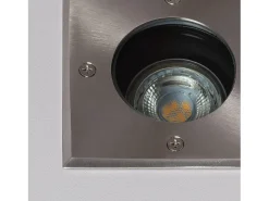 Outlet Ledkia Foco Exterior Empotrable Suelo Cuadrado Inox GU10 Cenit Plateado