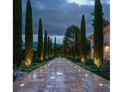 Ledkia Iluminación Exterior-Foco Exterior LED Empotrable Suelo 12V DC Clarion 2700K Blanco Cálido Plateado