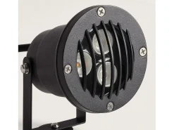Ledkia Iluminación Exterior-Foco Exterior LED 3W con Pincho Gotham 3000K Blanco Cálido Negro