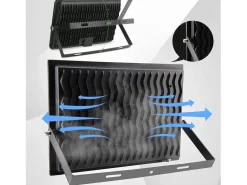 Iluminación Exterior-Foco Halógeno De Superficie Para Exterior Toolight Rsl008-50Ns Black Negro