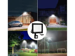 Iluminación Exterior-Foco Halógeno De Superficie Para Exterior Toolight Rsl008-50Ns Black Negro