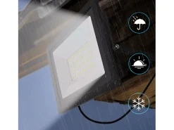 Iluminación Exterior-Foco Halógeno De Superficie Para Exterior Toolight Rsl002-30N Black Negro