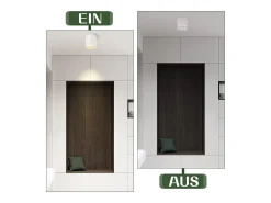 NETTLIFE Foco LED de superficie - Foco de techo acrílico de 5 W, foco de superficie cálido con GX53 3000K, foco de techo de superficie Blanco