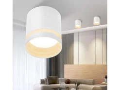NETTLIFE Foco LED de superficie - Foco de techo acrílico de 5 W, foco de superficie cálido con GX53 3000K, foco de techo de superficie Blanco