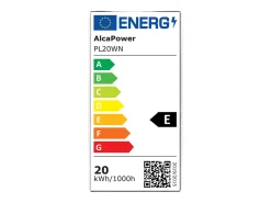 Foco LED exterior , 230 V, 20 W, 4000 K, cubierta lechosa, 2000 lm, 112 x 80 x 25,5 mm Negro Discount