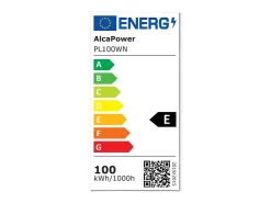 Foco LED exterior , 230 V, 100 W, 4000 K, cobertura lechosa, 10 000 lm, 266 x 190 x 30 mm Negro Hot