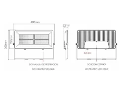 Foco LED para exterior Beneito & Faure Polaris 200W CCT IP65 120° - 3000K/4000K/5000K - mate Blanco Sale