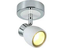 AKUNADECOR Plafón-Foco Orientable Para Baño Modelo Chacho -cromo Blanco