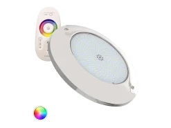 Ledkia Iluminación Exterior-Foco Piscina Superficie LED RGBW Sumergible 12V DC IP68 Acero Inoxidable 35W Sí RGBW Plateado