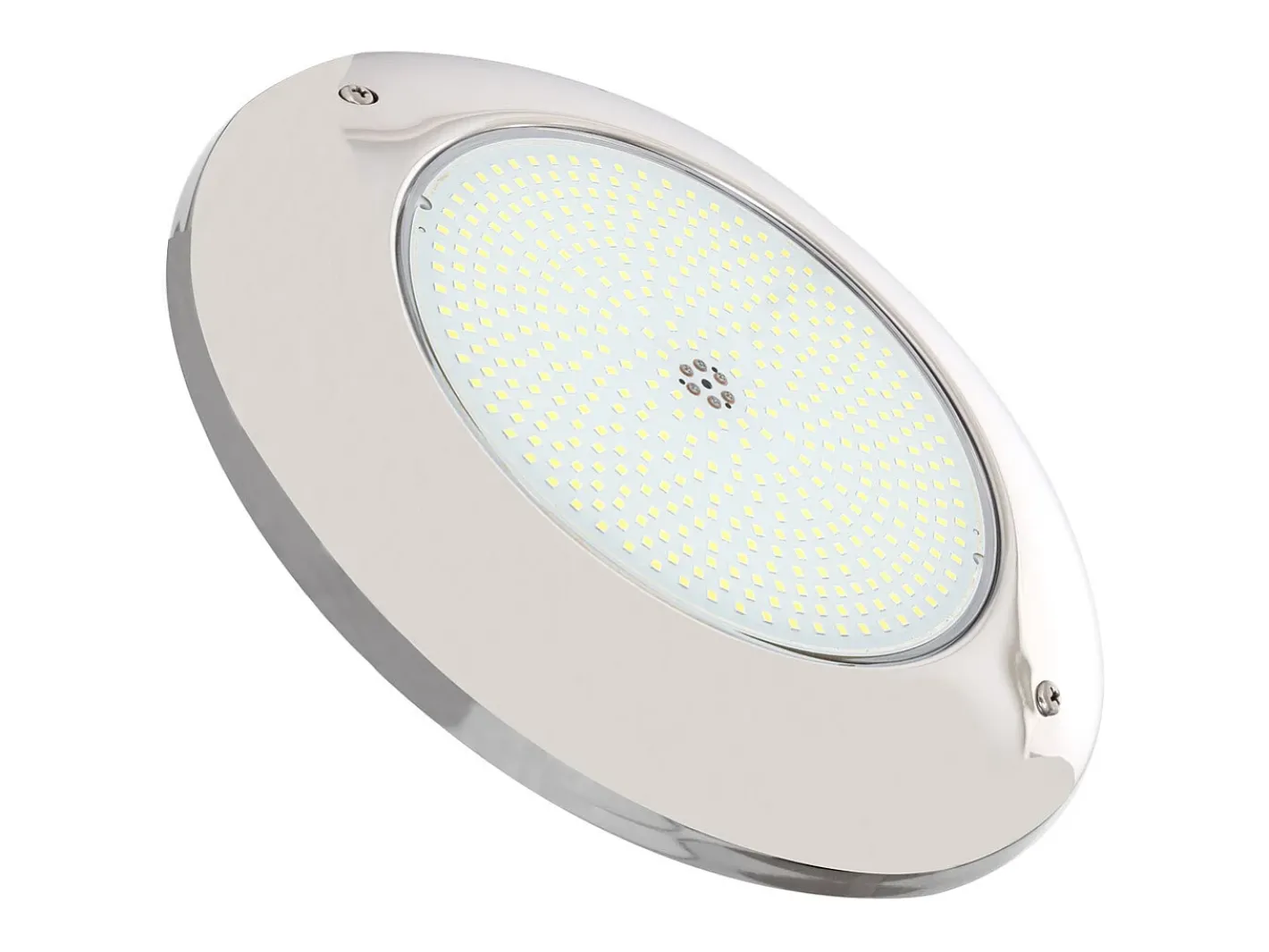 New Ledkia Foco Piscina Superficie LED Sumergible 12V AC/DC Acero Inoxidable IP68 35W 6000K Blanco Frío Plateado