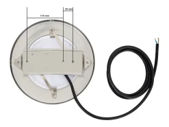 New Ledkia Foco Piscina Superficie LED Sumergible 12V AC/DC Acero Inoxidable IP68 35W 6000K Blanco Frío Plateado