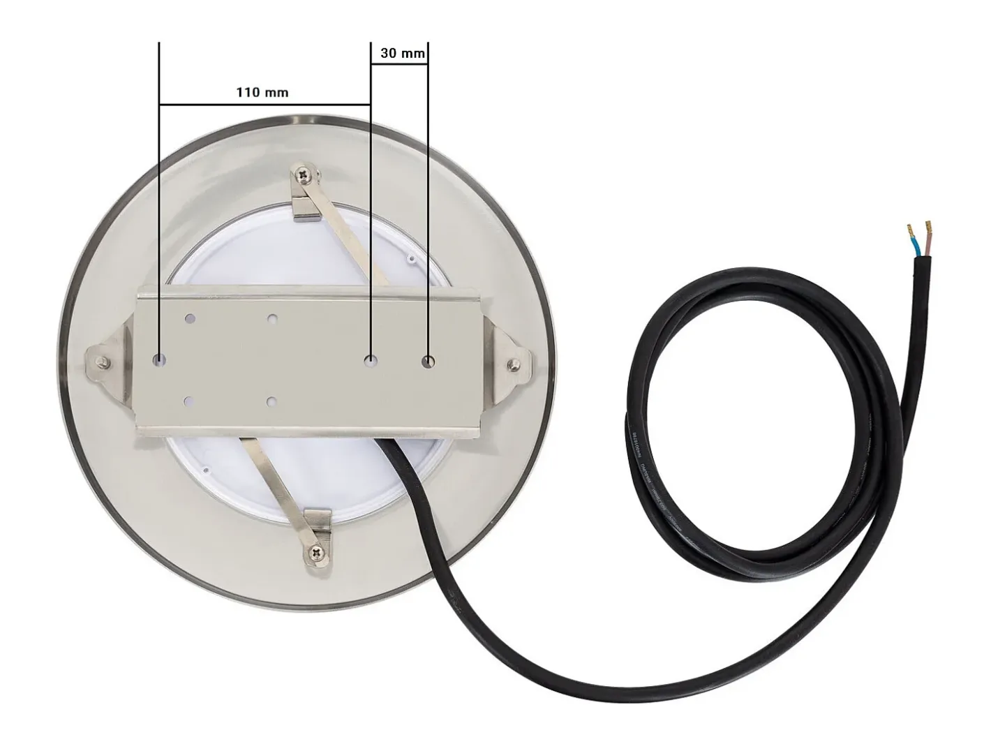 New Ledkia Foco Piscina Superficie LED Sumergible 12V AC/DC Acero Inoxidable IP68 35W 6000K Blanco Frío Plateado