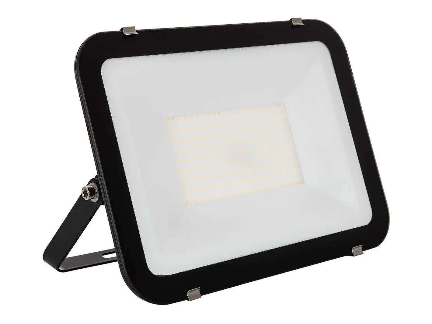 Ledkia Foco Proyector LED 100W 120 lm/W IP65 Slim Cristal 3000K Blanco Cálido Negro Outlet
