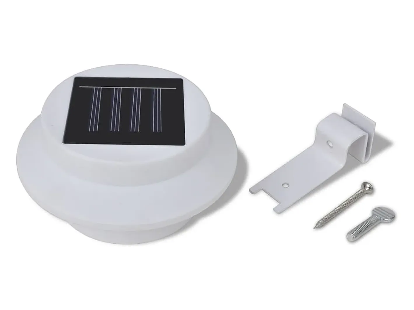 Iluminación Exterior-Foco solar para vallas de jardín, 6 unidades ES698927 Blanco