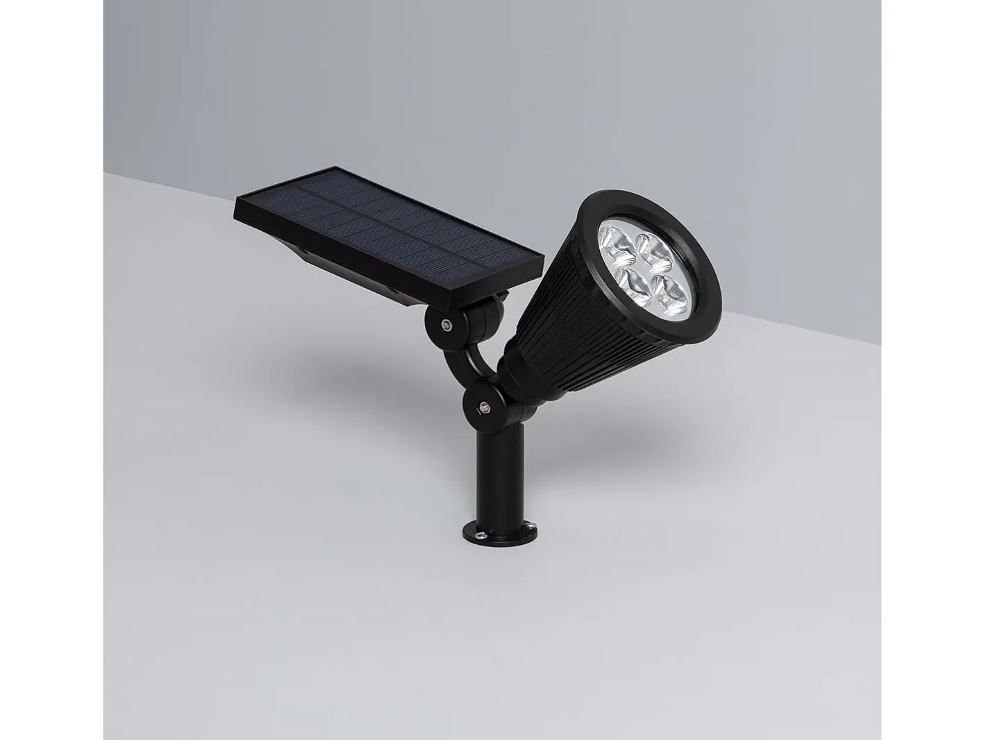 Ledkia Foco Solar Exterior LED RGB con Pincho Meillion RGB Negro Outlet