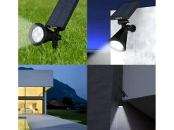 Lumisky Iluminación Exterior-Foco solar 200LM SPIKY Negro