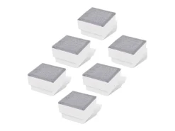 Iluminación Exterior-Focos empotrables LED 6 uds 100x100x68 mm ES621754 Blanco