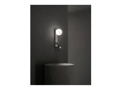 Sale Fog - Aplique de pared con USB y USB-C, LED 3W + G9, Esfera blanca, 3000K, Cuerpo orientable, Difusor de cristal - Perenz - Gris Amarillo