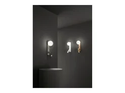 Clearance Fog - Aplique de pared con USB y USB-C, LED 3W + G9, Esfera Blanca, 3000K, Cuerpo Orientable, Difusor de Cristal - Perenz - Blanco