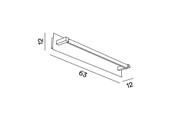 Foglia - Aplique LED de pared de 18 W, CCT 2700K-4000K, L.63 cm, orientable 340°, 1440 lm, IP20 - Perenz - Hoja de oro Dorado Discount