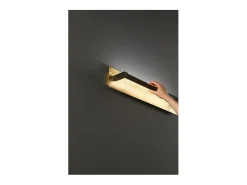 Aplique Para Pared-Foglia - Aplique LED de pared de 12 W, CCT 2700K-4000K, L.43 cm, orientable 340°, 960 lm, IP20 - Perenz - Hoja de oro Dorado