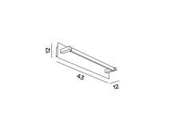 Aplique Para Pared-Foglia - Aplique LED de pared de 12 W, CCT 2700K-4000K, L.43 cm, orientable 340°, 960 lm, IP20 - Perenz - Hoja de oro Dorado