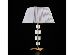 Lámpara Suspendida-Franz Lume en hierro dorado y cristal 1 luz con pantalla H.59 Ø30 BL275-LM-OR Multicolor