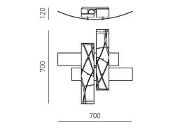 Aplique Para Pared-Frida - Aplique de 2 luces E27 de cristal satinado - Estructura cromada, IP20, máx. 2x70W, bombillas excluidas, ancho 70cm Blanco