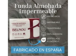 Clearance Funda Almohada Respira Infantil Juvenil Algodón 100% Natural (150 cm) Blanco