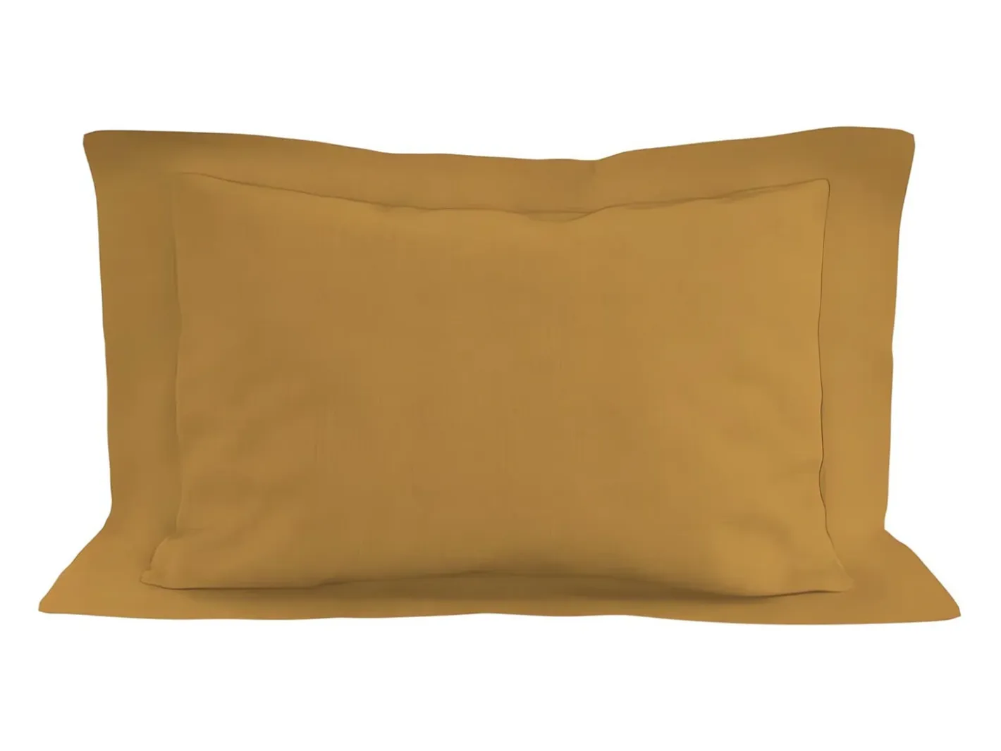 Soleil d'ocre Funda de almohada de algodón 57 hilos 50x70 cm LISO mostaza Amarillo Outlet
