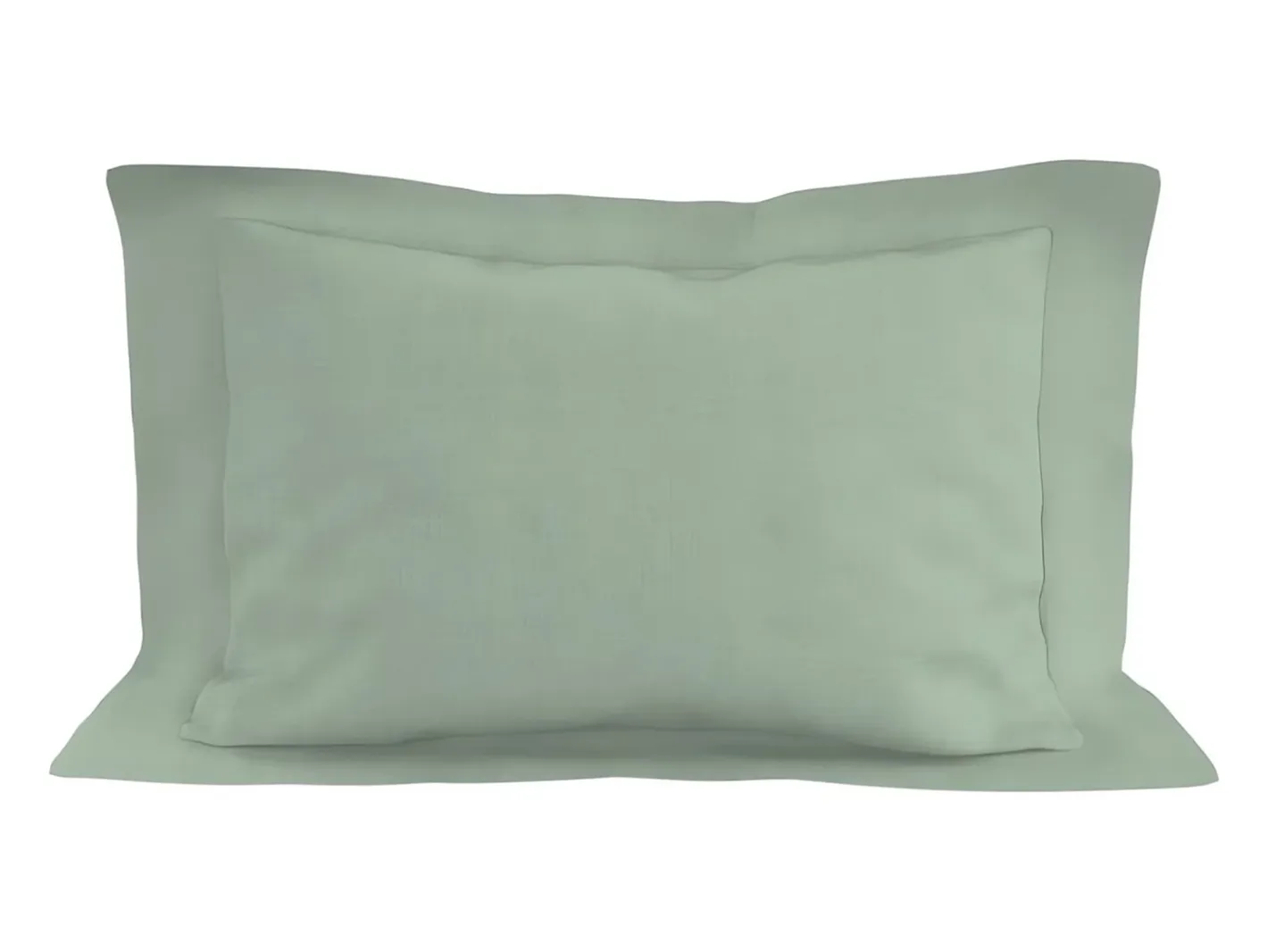 Soleil d'ocre Funda de almohada de algodón 57 hilos 50x70 cm LISO agua Verde New