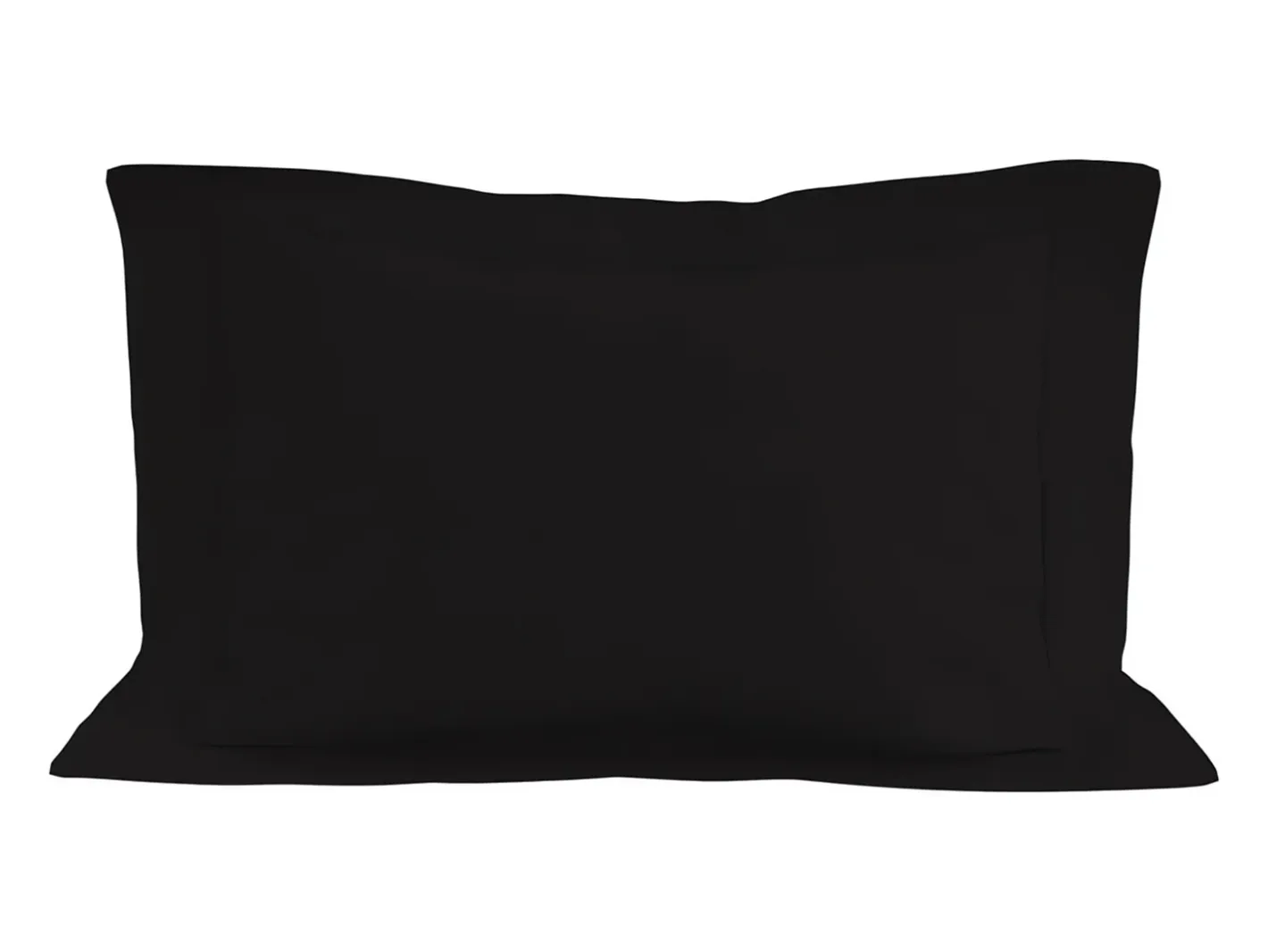 Soleil d'ocre Ropa De Cama-Funda de almohada de algodón 57 hilos 50x70 cm LISO Negro